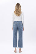 High Rise Distressed Dad Jeans
